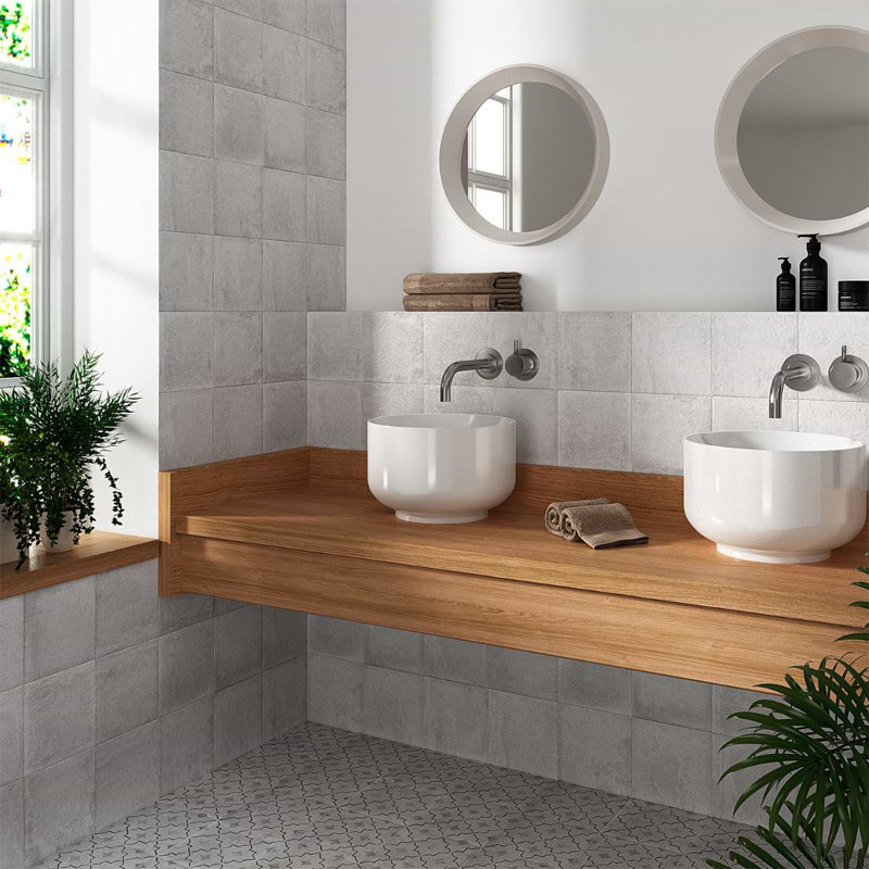 Alesso 7.87 In. X 7.87 In. Matte Porcelain Floor And Wall Tile (10.76 Sq. Ft. / Case), Gray