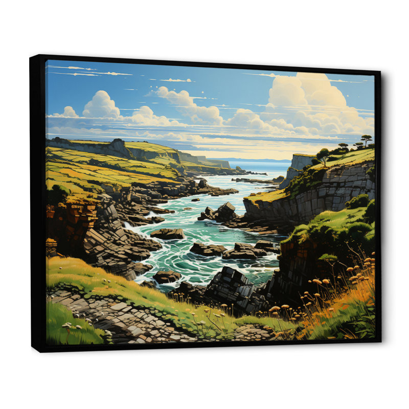 " Ireland Emerald Isle This I ", H 30 po x l 40 po x P 1,5 po, Cadre flottant noir