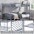 Full Over Full Bunk Bed, Heavy Duty Metal Bunk Bed Frame With Built-in Ladder And Safety Guard Rail, Low Metal Bunk Bed Frame For Kids, No Boxspring Required, For Small Spaces,gray-306809283