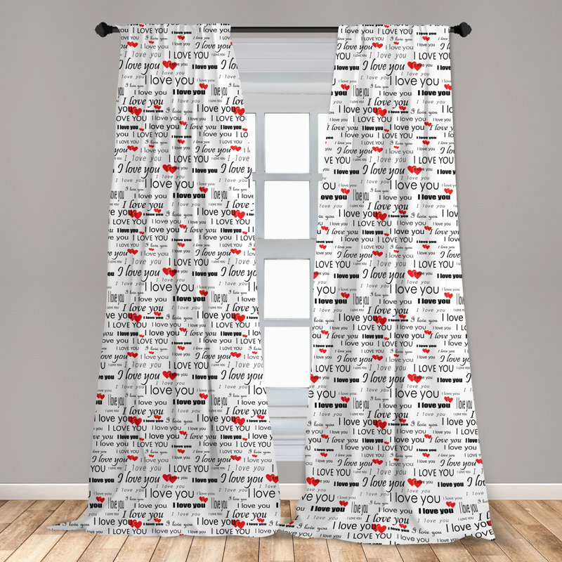 Romantic Semi-Sheer Rod Pocket Sliding Panel, 28" x 84"