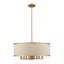 Lustre cylindrique à sept lumières avec abat-jours Berthine-22524452