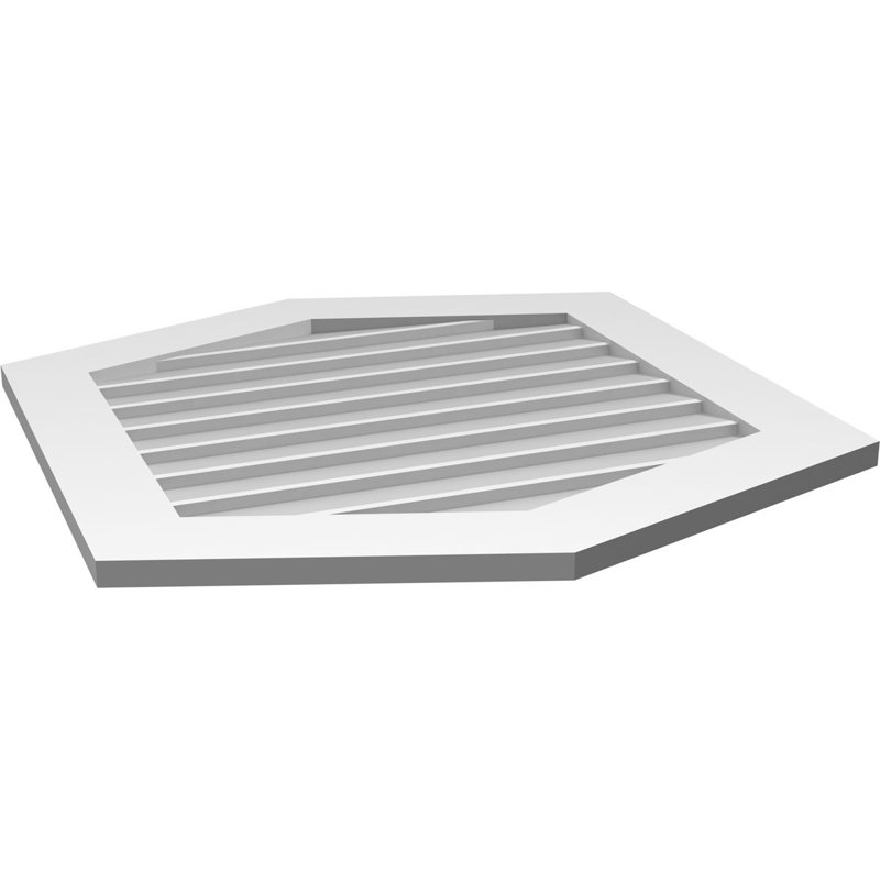 Ventilé vertical à pignon vertical 4/12 po, H 32 po x l 30 po x P 1 po