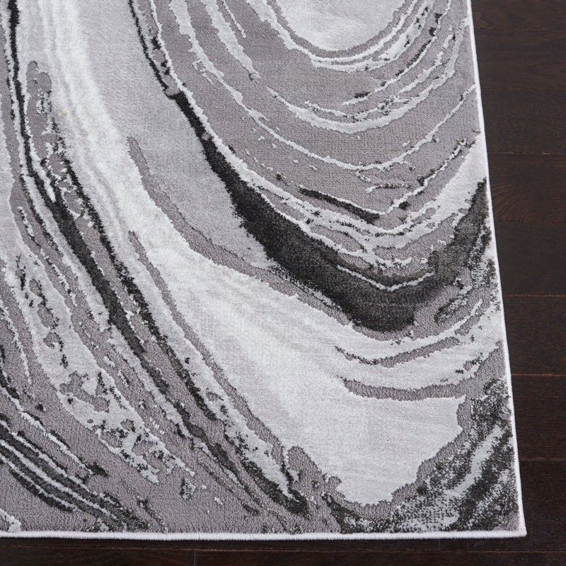 Priam Performance Abstract Rug, Square 6'7"