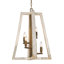 Lanterne suspendue rectangulaire à 4 lumières Beyerville