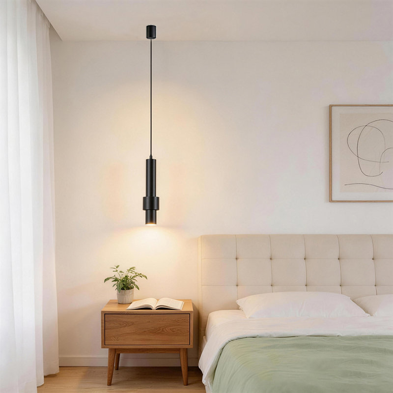 1-light Black Touch Dimmable Pendant Light