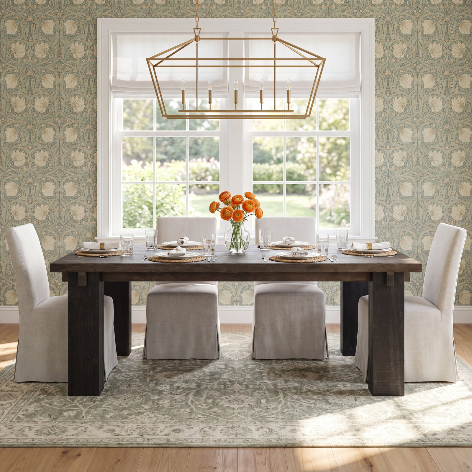 Denfield 48'' Extendable Round Dining Table