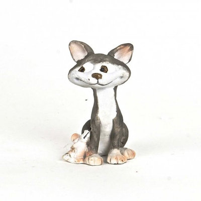 Figurine en polyrésine avec petite souris Lakehurst