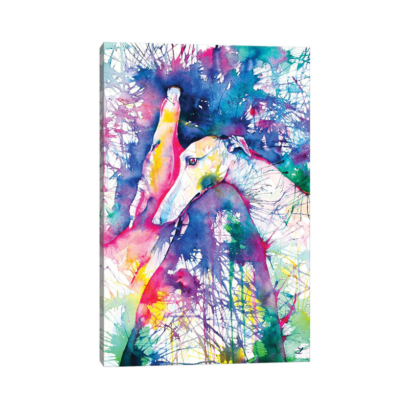 Greyhound Trance by Zaira Dzhaubaeva - Wrapped Canvas Gallery-Wrapped Canvas Giclée, 66.04 cm H x 45.72 cm W x 3.175 cm D