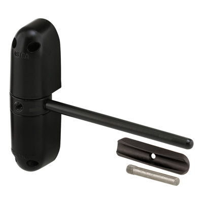 Safety Spring Door Closer – Easy to Install to Convert Hinged Doors to Self-Closing – Diecast Construction, 4-1/4 in. Black, Non-Handed (Single Pack)