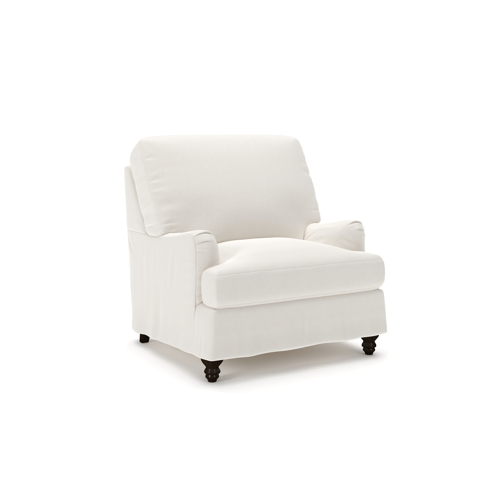 Walters Upholstered Armchair, Lena Off White Performance Linen Blend