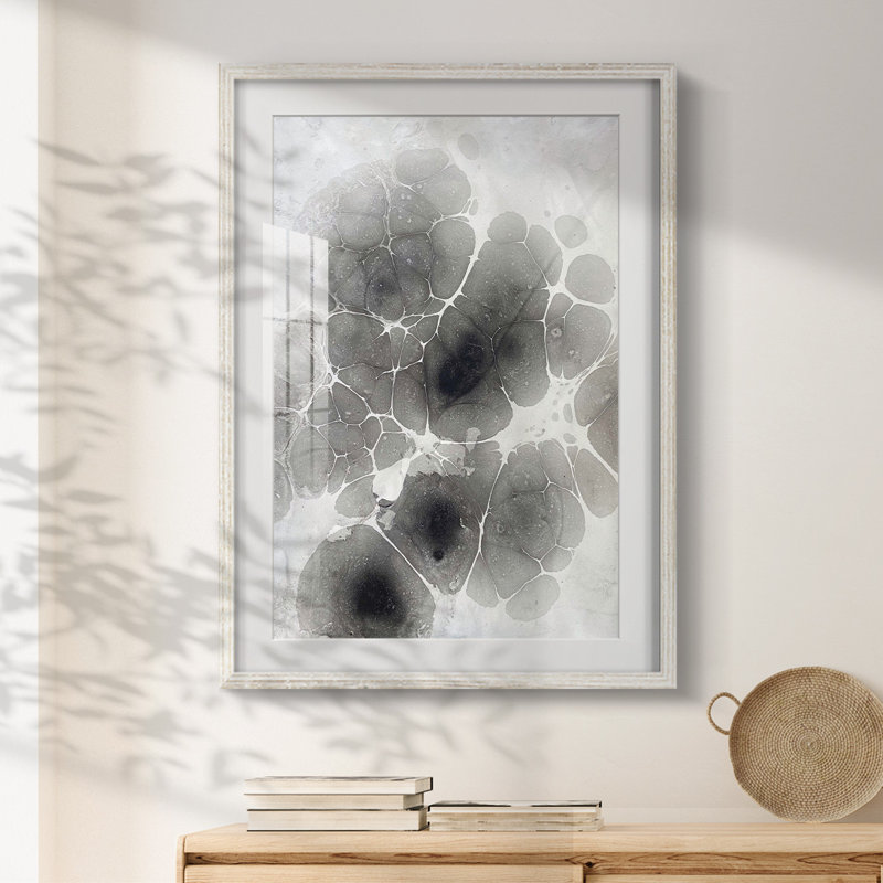 Marbrage - impression encadrée, H 28,5 po x l 20,5 po, Blanc