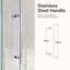 Porte de douche coulissante simple sans cadre - verre trempé transparent de 5/16 po (8 mm), conception à dérivation-135113905