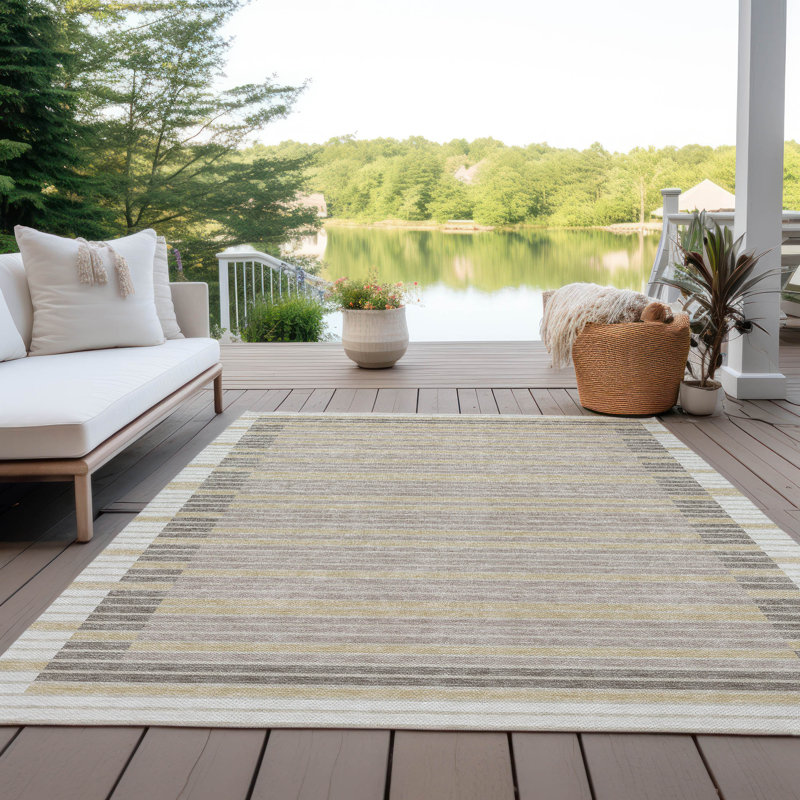 Tapis intérieur / extérieur ivoire Formelle , 10 pi x 14 pi
