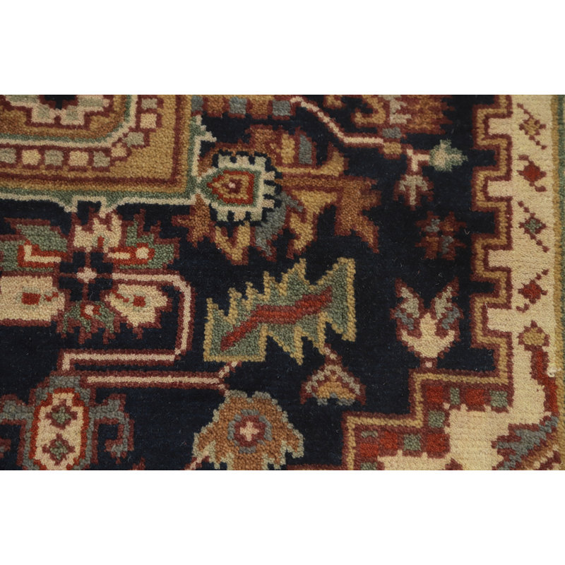 Tapis géométrique bleu 8 x 10