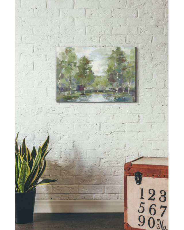 «Forest At Dawn» par Silvia Vassileva, art mural sur toile, H 40 po x l 60 po x P 1,5 po
