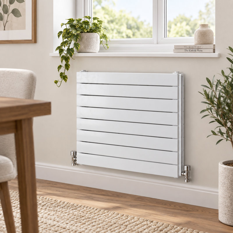 Horizontal Flat Panel Radiators, 600mm H x 600mm W, White