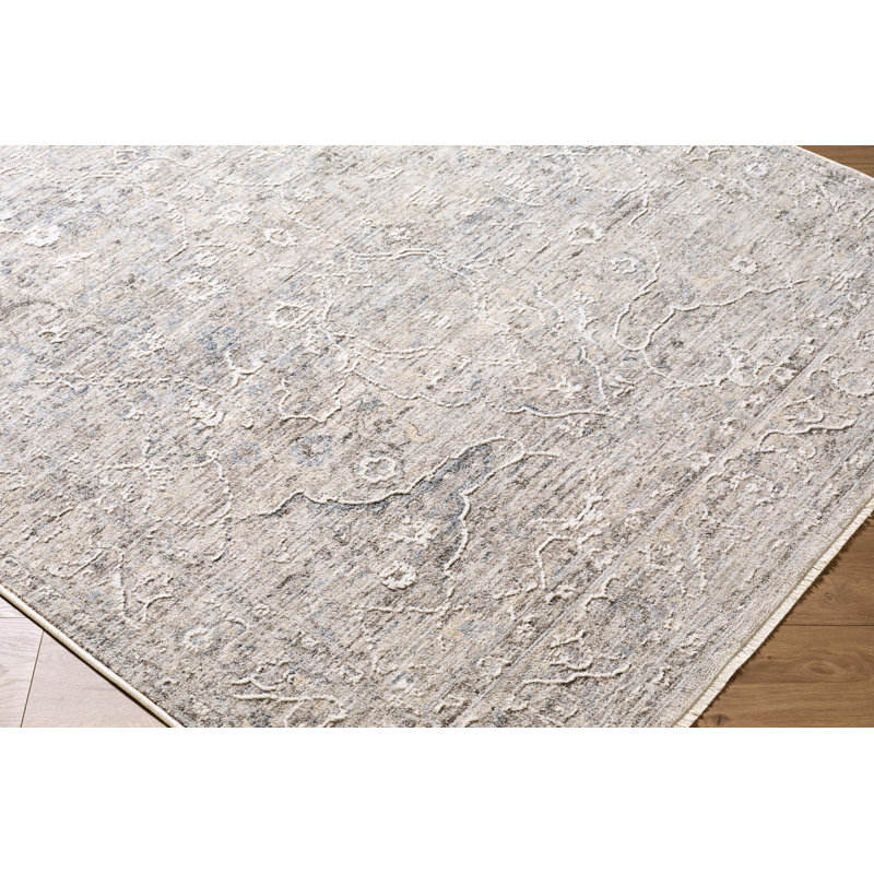 Brynner Machine Woven Rug, Rectangle 6'7" x 9'6", Brown/Beige/Tan/Gray/Cream