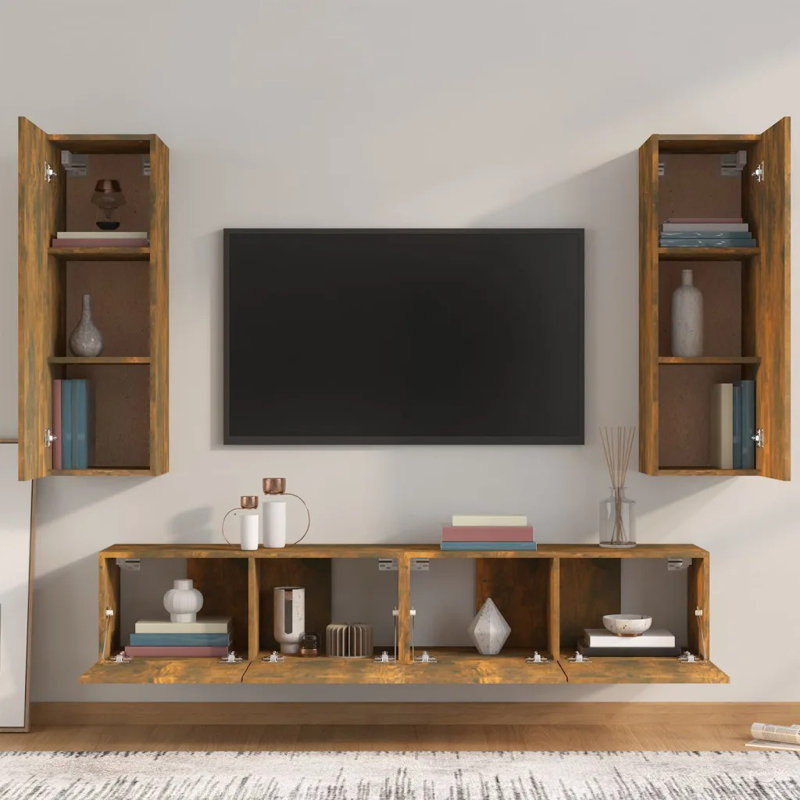 TV Stand for TVs up to 32", Smoked Oak, 160cm