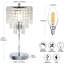 Lampe de table en cristal à intensité variable avec ports USB doubles