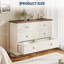 6 commodes pour la chambre à coucher, commode de 47 po de large avec rangement autoportant, commode en bois-414737306