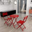 Ensemble bistro 3 pièces de table ronde pliable et chaises-769645460