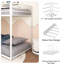 Adam Sturdy Bunk Bed Metal For Kids And Adult, Low Profile And Easy Climbing With Stable Ladder-104585564-104585563