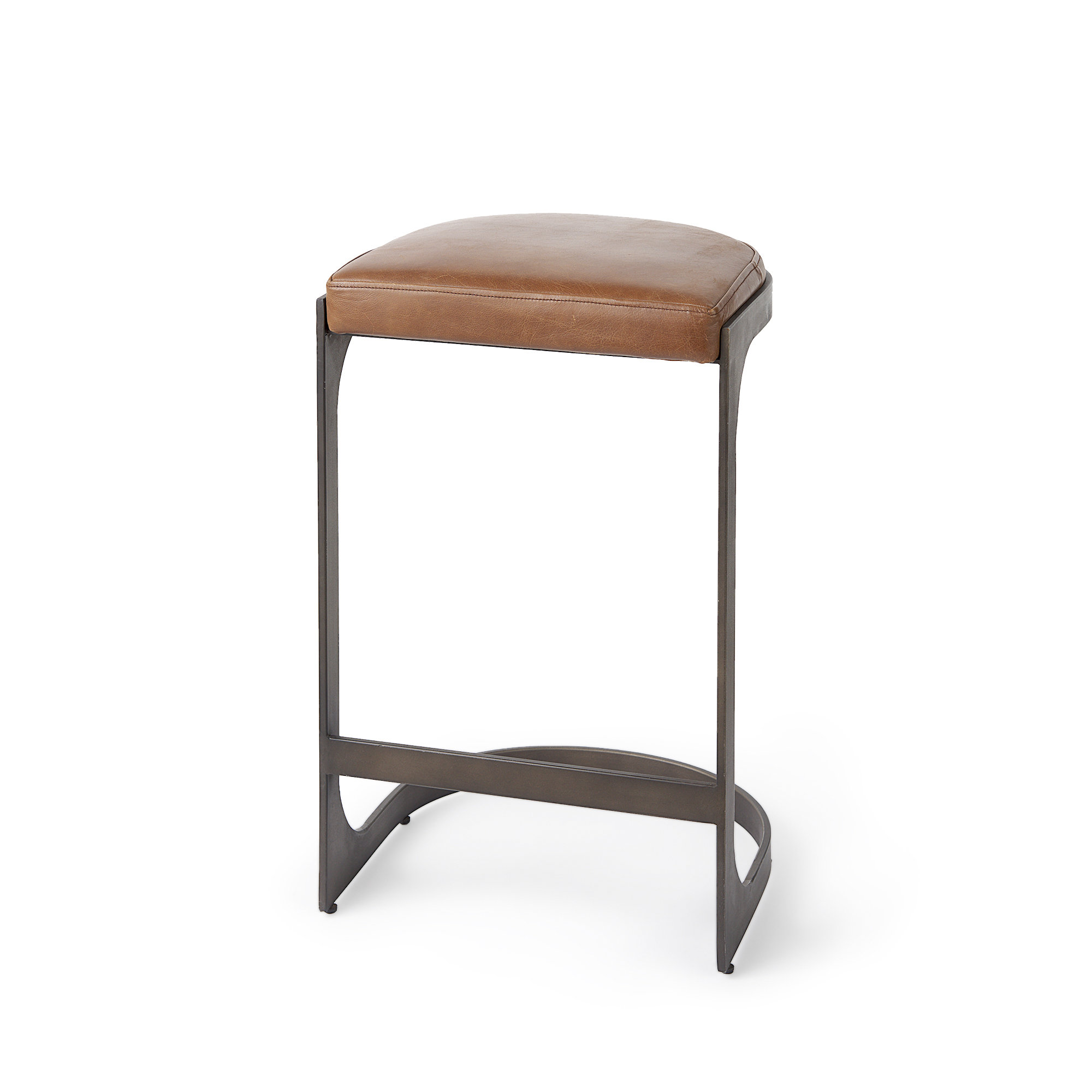 Bellesa Counter & Bar Stool, Bar Stool (28” Seat Height), Medium Brown