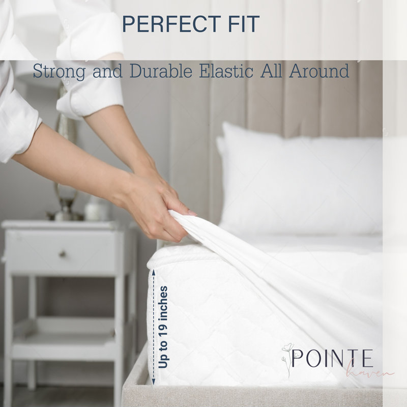 Pointehaven 200TC Percale 100% Cotton Deep Pocket Sheet Set, White, Twin Sheet Set 
