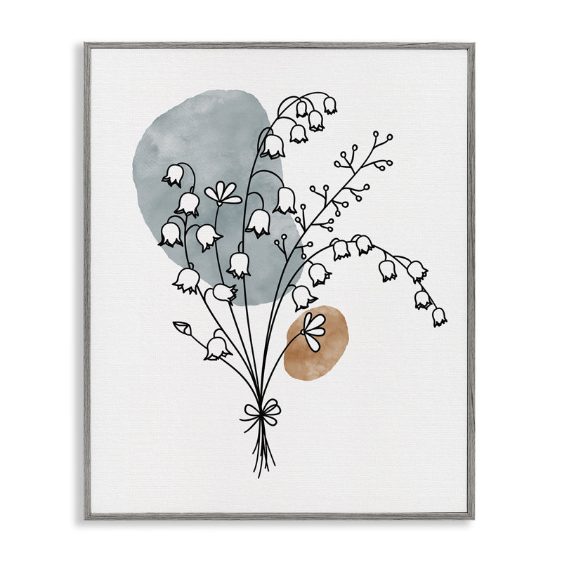 Fleur de lys de la vallée, estampe numérique par JJ Design House LLC, H 14 po x l 11 po x P 1,5 po