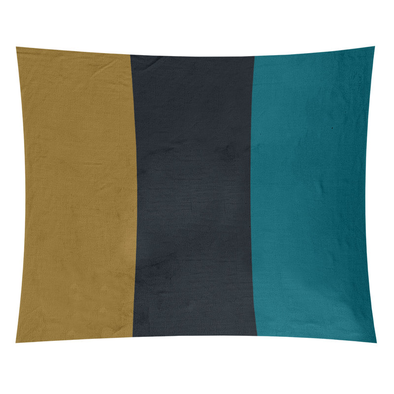 Tapisserie en polyester Jacksonville, H 27,5 po x l 37,5 po, Jaune / noir / turquoise