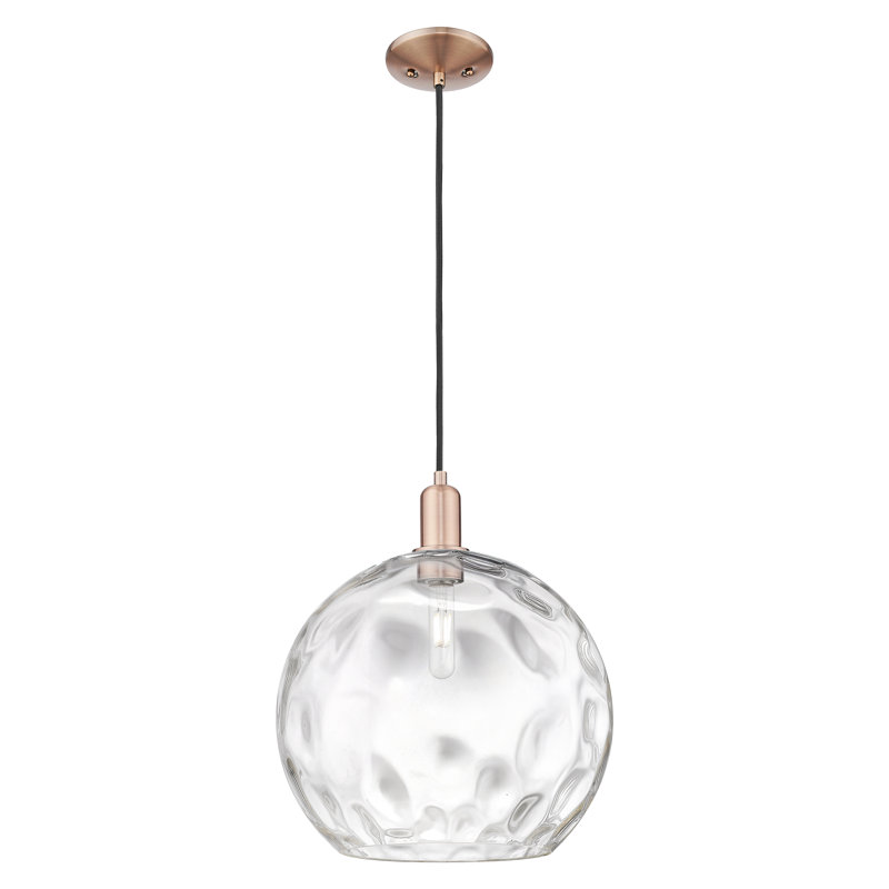 Mini-luminaire suspendu 1 lumière Arcadia, Cuivre antique, H 12,13 po x l 13 po x P 13 po