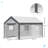 Outsunny 12' x 7' x 7' Greenhouse, Walk-in Outdoor Tunnel Green House with PE Cover, Steel Frame, 2 Roll-Up Zipper Doors & 4 Windows for Flowers, Vegetables, Tropical Plants, White/Dark Gray-136061869-136061868