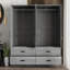 Armoire double avec 4 portes minces et 4 tiroirs! -105840261