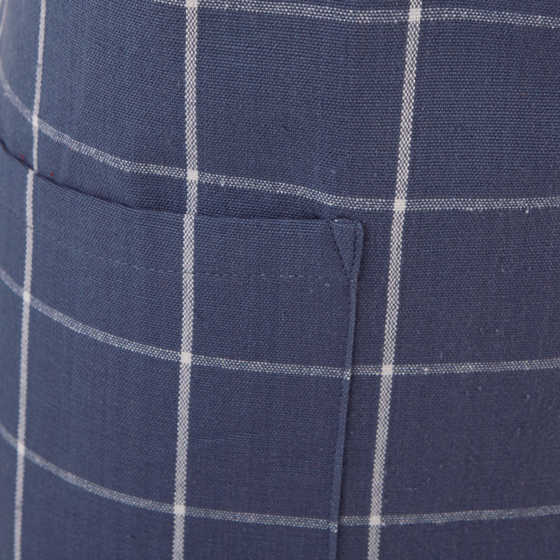 Geometric Bib Apron,   Blue Indigo