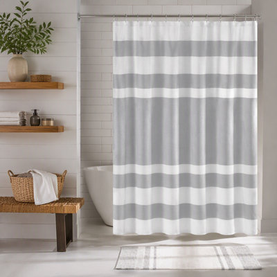Shower Curtain With 3M Treatment Grey 72X72"