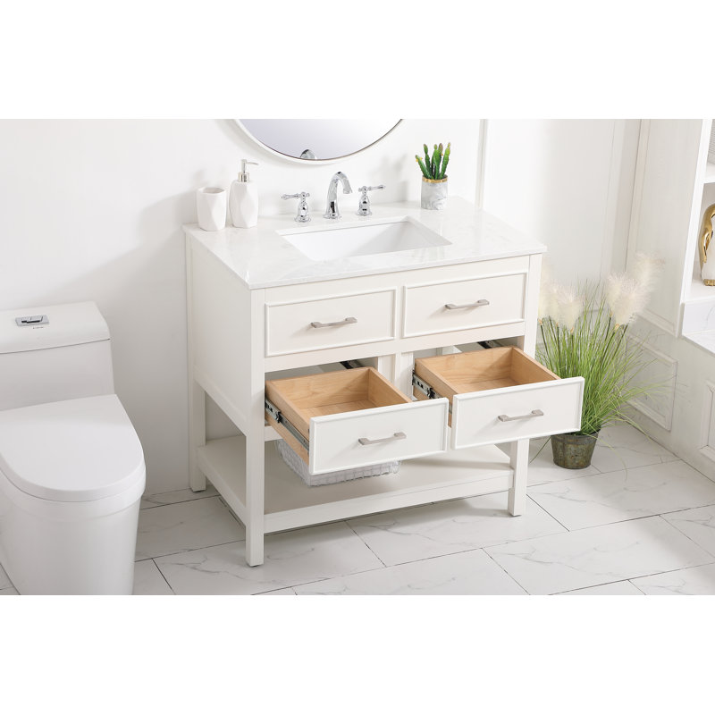 Ensemble de meuble-lavabo simple 36 po Sinclaire, Blanc