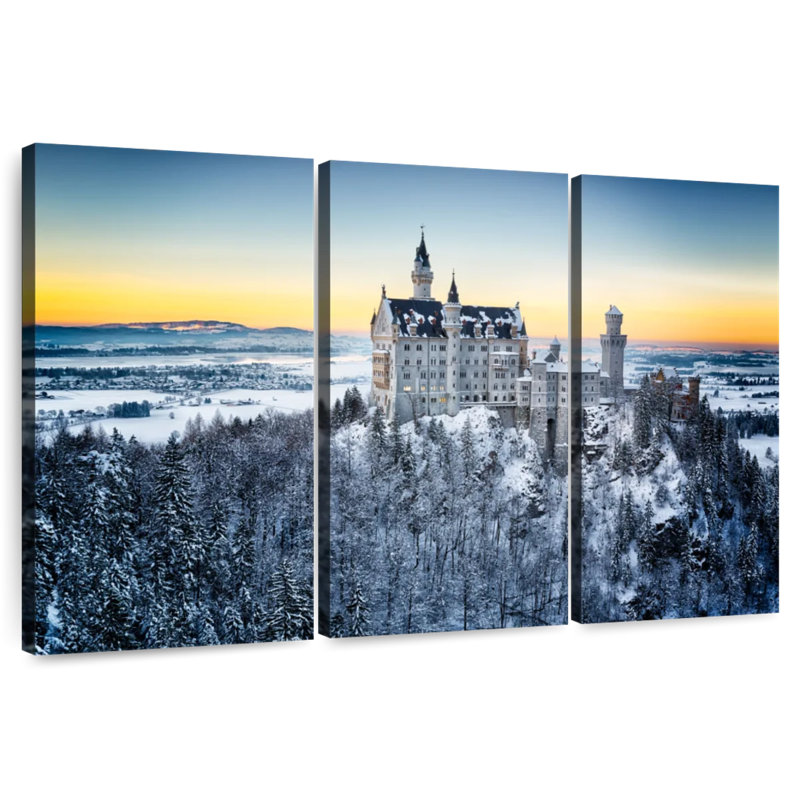 Lilie Winter Neuschwanstein Castle, H 20 po x l 33 po