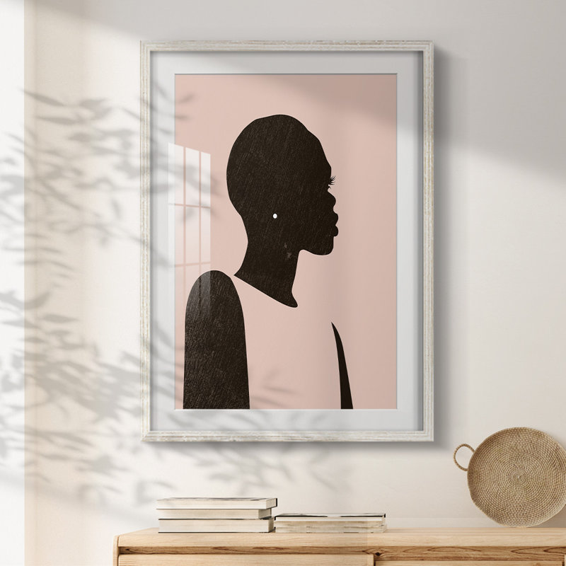 Perspectives ocre I - Toile tendue avec châssis, H 28,5 po x l 20,5 po, Blanc