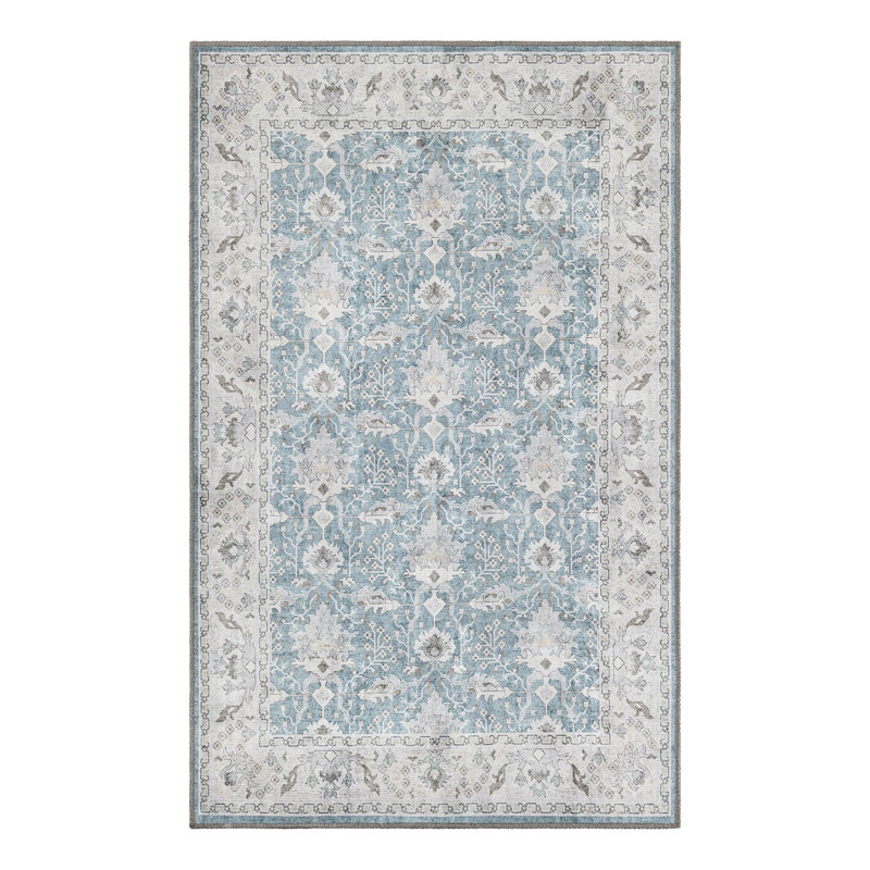 Morissaint Performance Chenille Floral Indoor Rug, Rectangle 3'6" x 5'6"