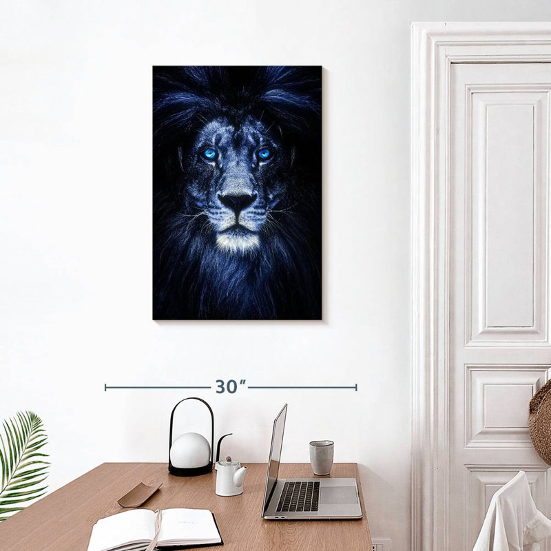 Lion Icy Stare, 30" H x 20" W