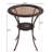 Round Rattan Wicker Coffee Table with Lower Shelf