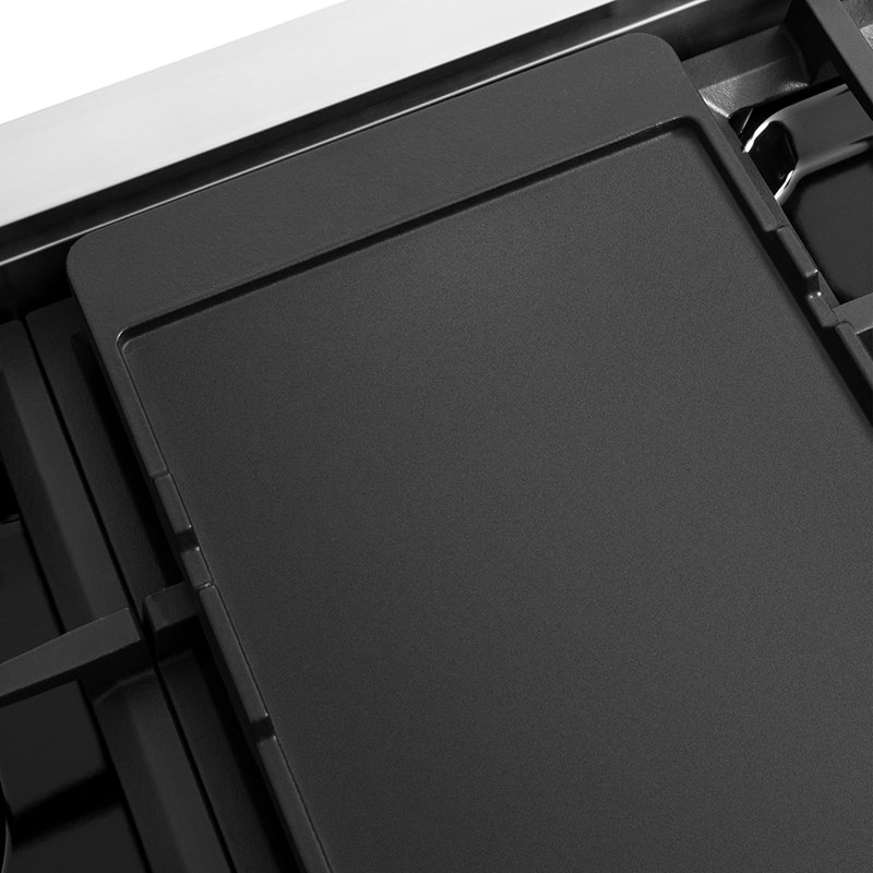 ZLINE 48 in. Paramount Gas Rangetop with 8 Burner DuoPro Cooktop in Black Stainless Steel, Stainless Steel
