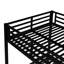 Lit superposé double au-dessus en métal noir, solution peu encombrante, sommeil silencieux, conception avec rails latéraux et lit facile à installer en noir-1891688055-1891688048