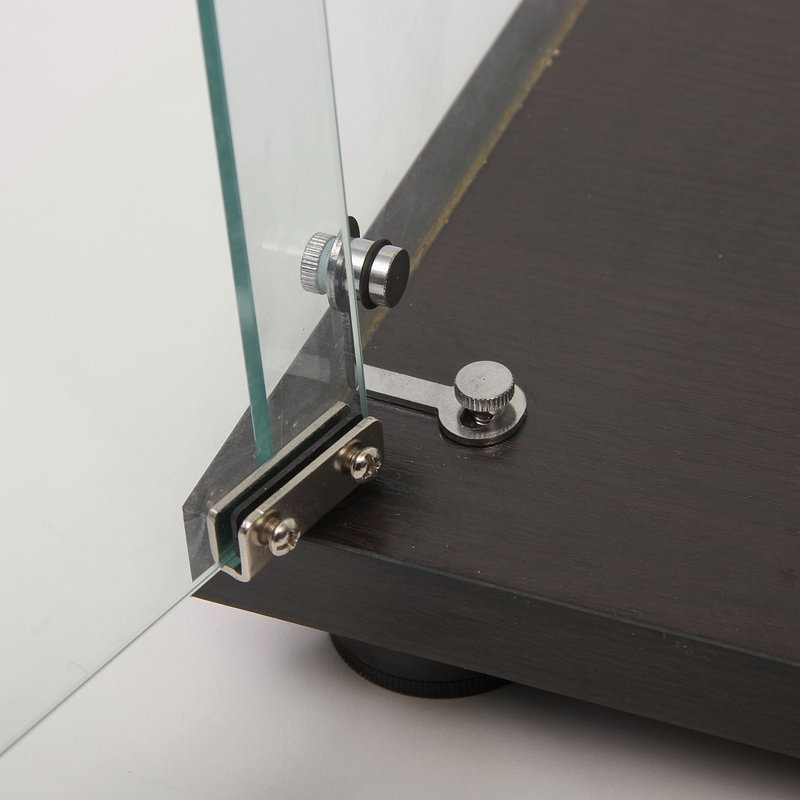 Vitrine à deux portes avec 5 tablettes, Noir