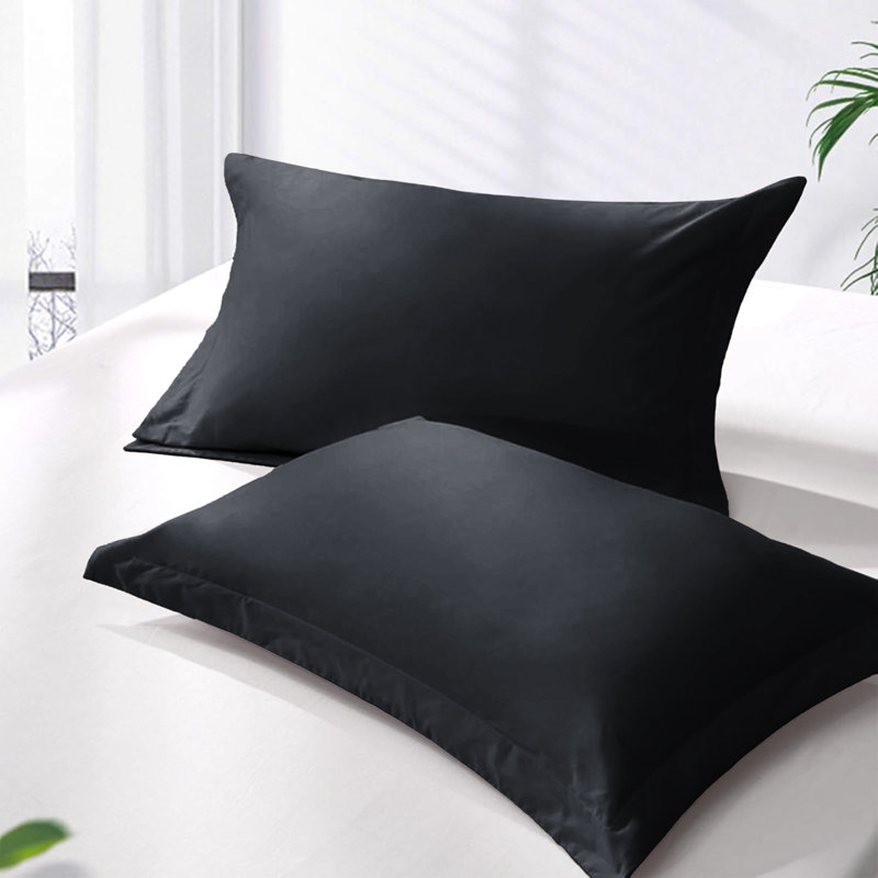 4 Piece Complete Bedding Set Duvet Cover Set With Fitted Bed Sheet & Pillowcases, Charcoal