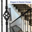 9 pièces Balustres d'escalier carrées 1/2 "en métal avec chaussures pivotantes