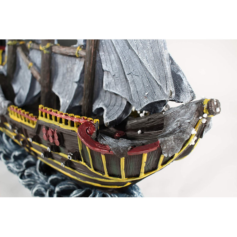  Accessoire d'aquarium de bateau pirate