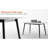 Large Rectangular 1.4M Dining Table, Metal Support, White Ceramic Surface, Heat And Scratch , Rounded Edge, Stylish Legs, Minimalist Design, Fast Setup Modern Base, Tabletop, Resistance, Black Gold-863547517