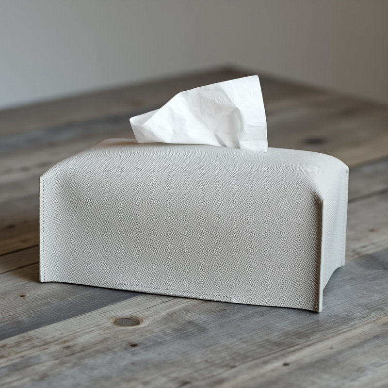Genuine Leather Tissue Box Cover Rectangle