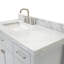 Meuble-lavabo simple 42 po avec plateau en marbre blanc de Carrare Abbate-85364429